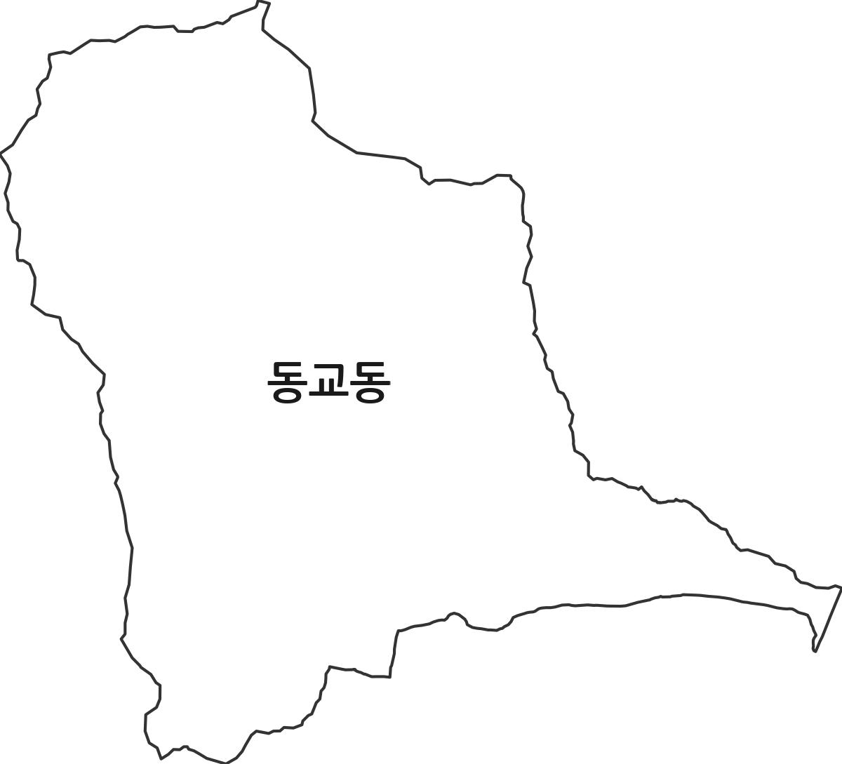 경기도 포천시 동교동 법정동 행정구역 경계 지도