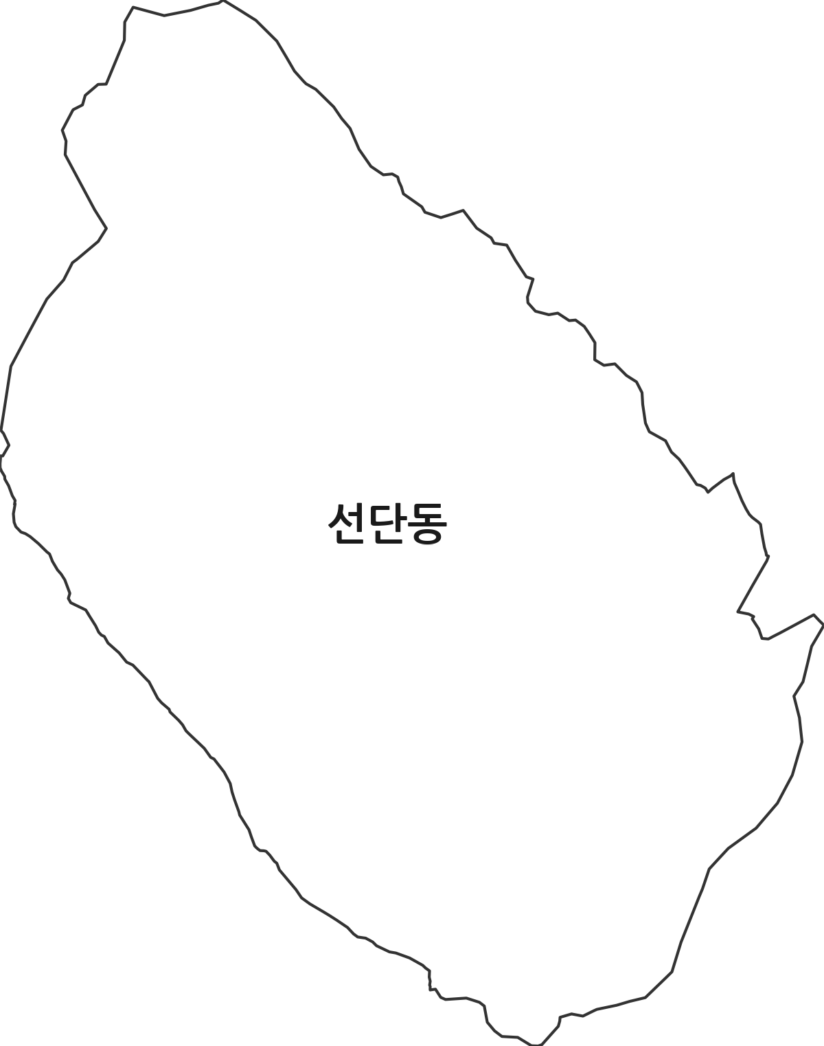 경기도 포천시 선단동 법정동 행정구역 경계 지도
