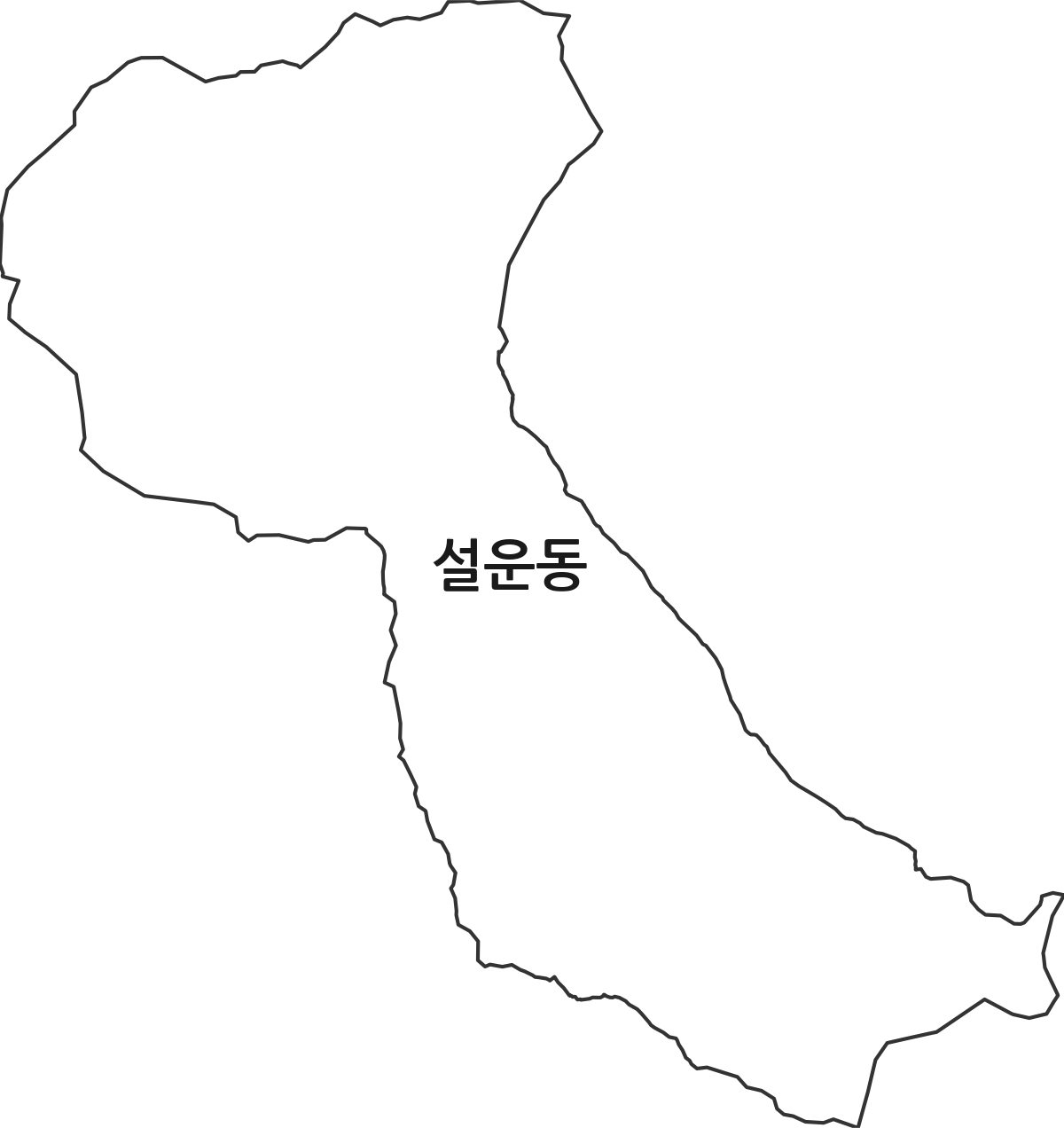 경기도 포천시 설운동 법정동 행정구역 경계 지도