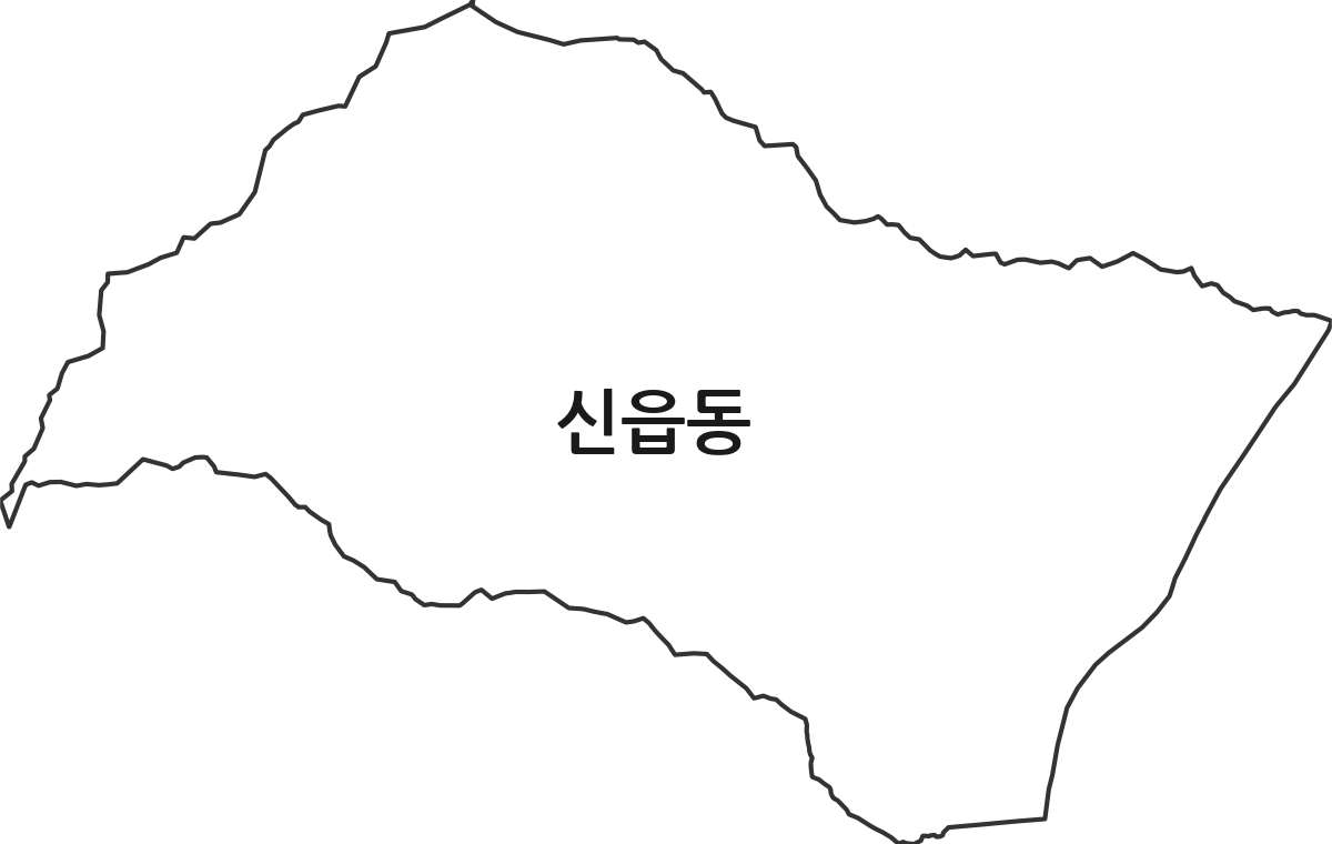 경기도 포천시 신읍동 법정동 행정구역 경계 지도