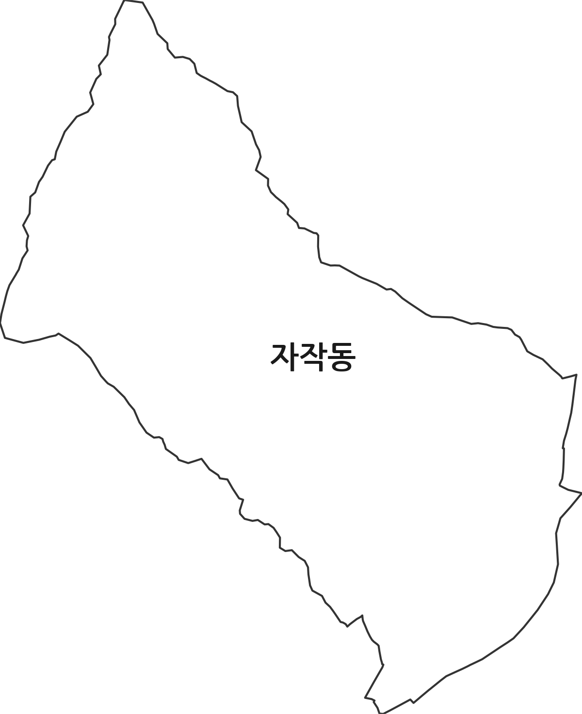 경기도 포천시 자작동 법정동 행정구역 경계 지도