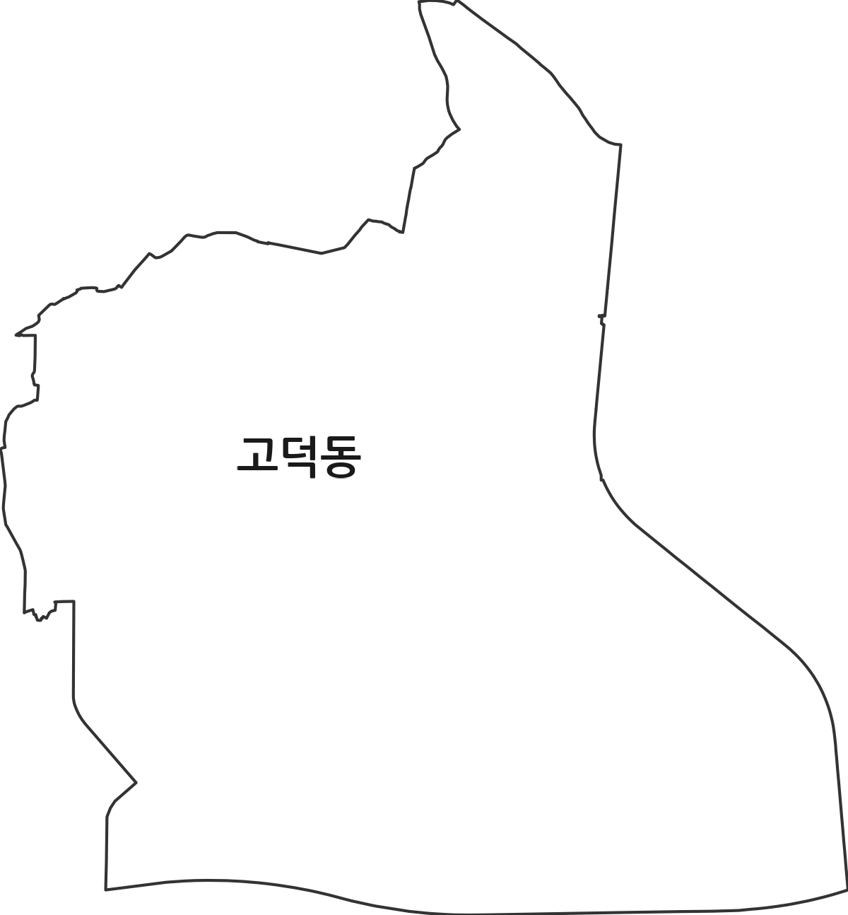 경기도 평택시 고덕동 행정동 행정구역 경계 지도