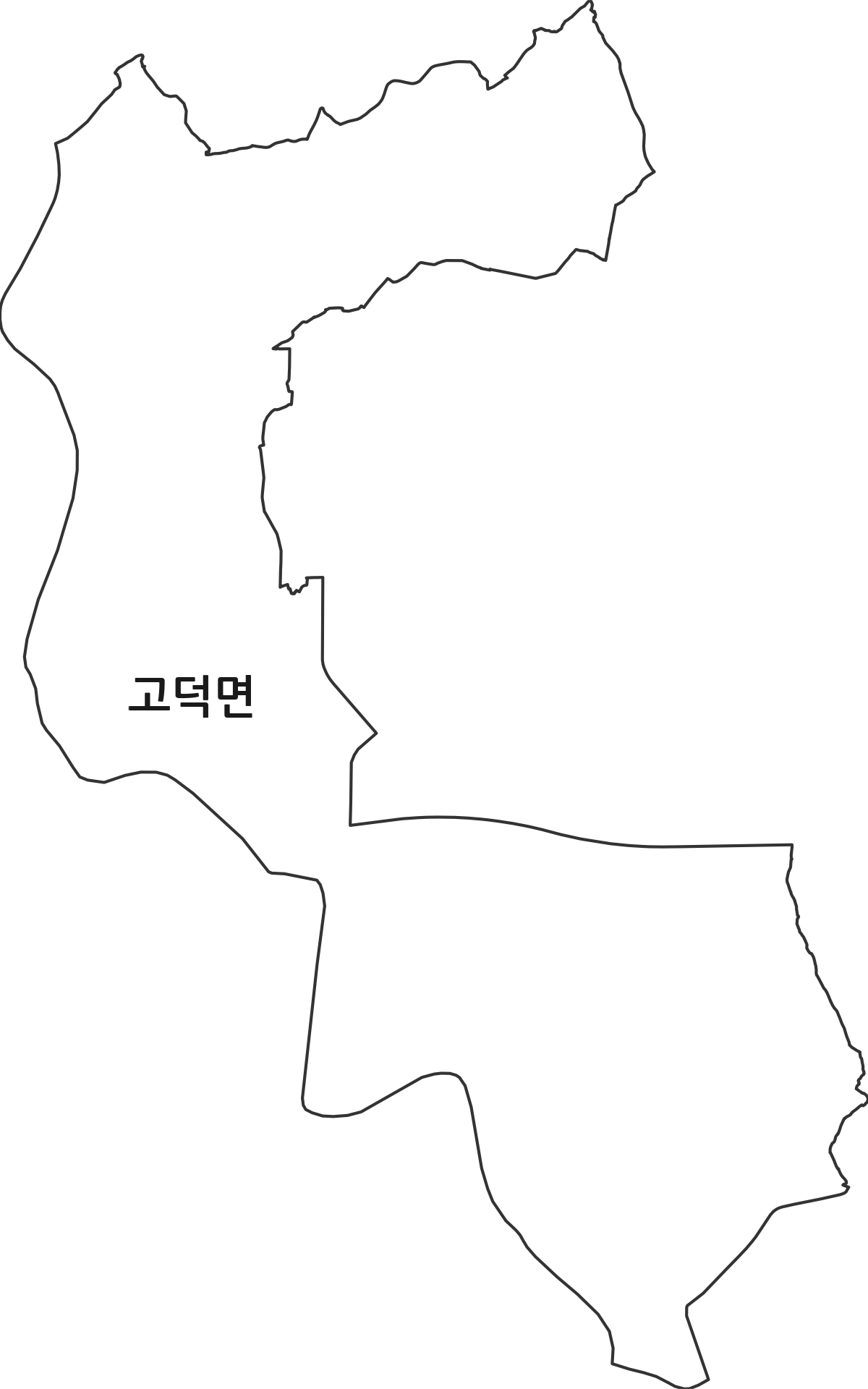 경기도 평택시 고덕면 행정동 행정구역 경계 지도