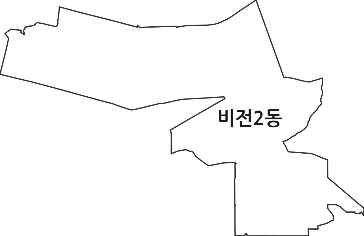 경기도 평택시 비전2동 행정동 행정구역 경계 지도