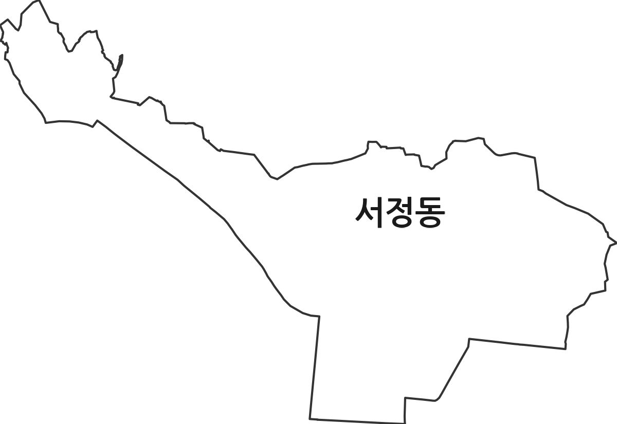 경기도 평택시 서정동 행정동 행정구역 경계 지도