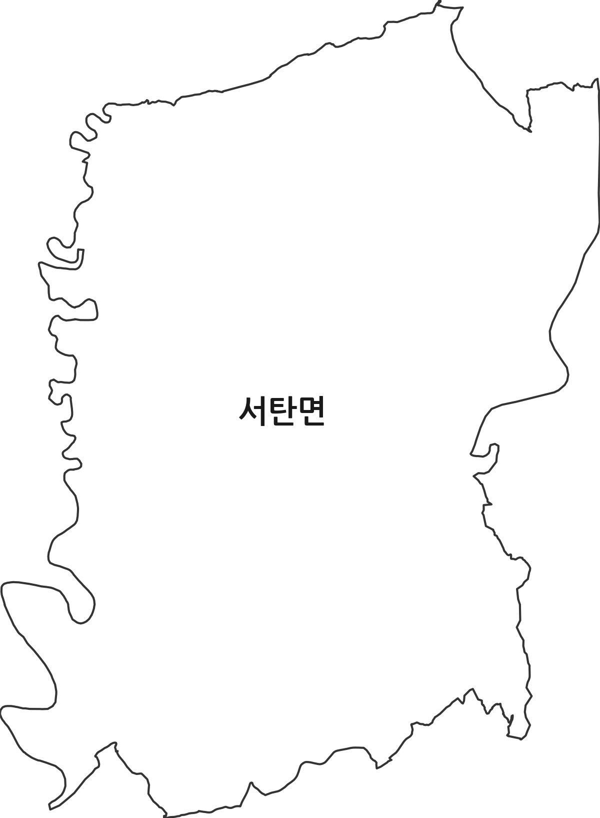 경기도 평택시 서탄면 행정동 행정구역 경계 지도
