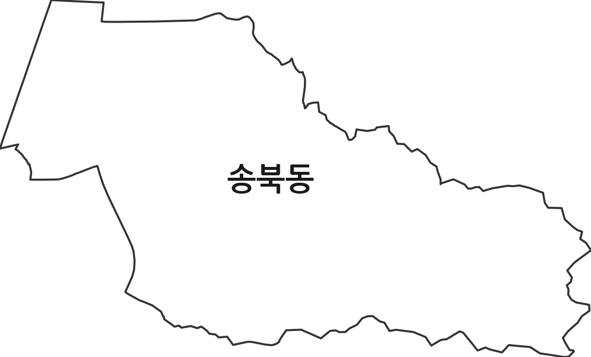 경기도 평택시 송북동 행정동 행정구역 경계 지도