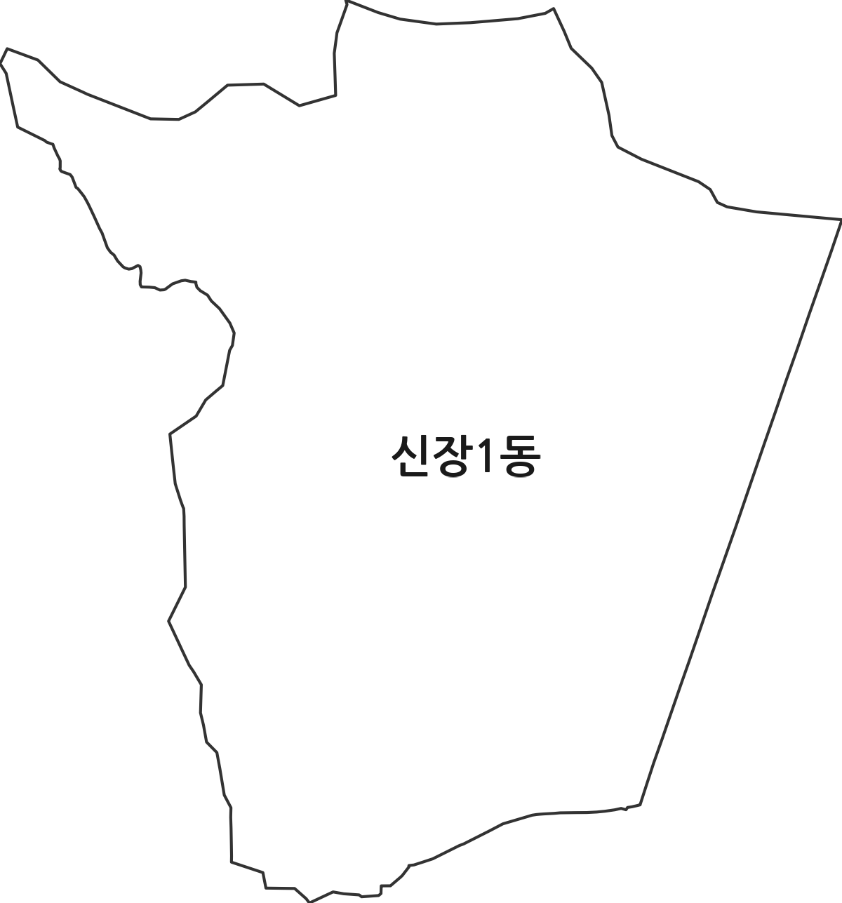 경기도 평택시 신장1동 행정동 행정구역 경계 지도