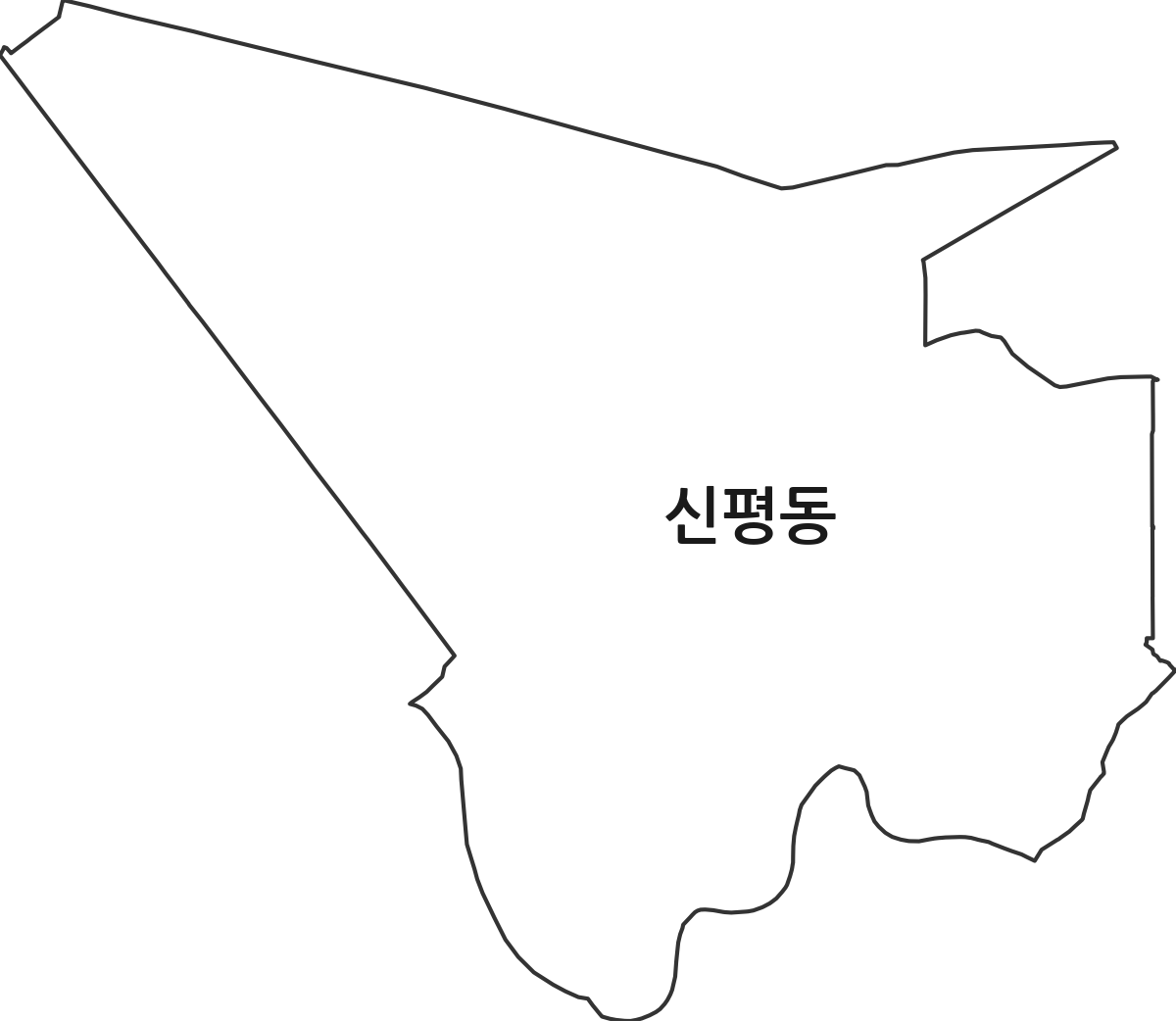 경기도 평택시 신평동 행정동 행정구역 경계 지도
