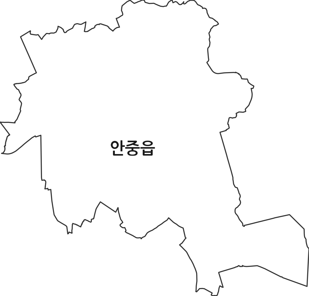 경기도 평택시 안중읍 행정동 행정구역 경계 지도