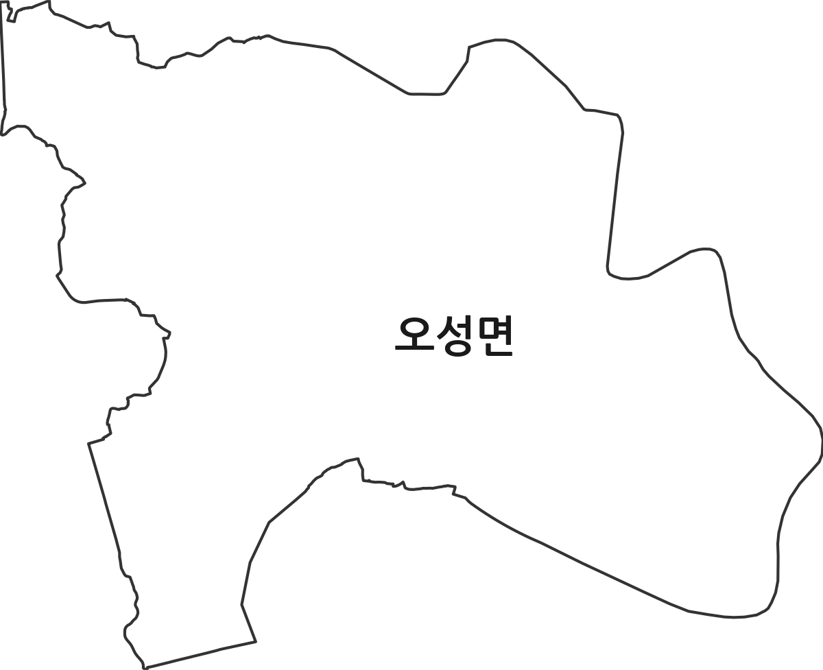 경기도 평택시 오성면 행정동 행정구역 경계 지도