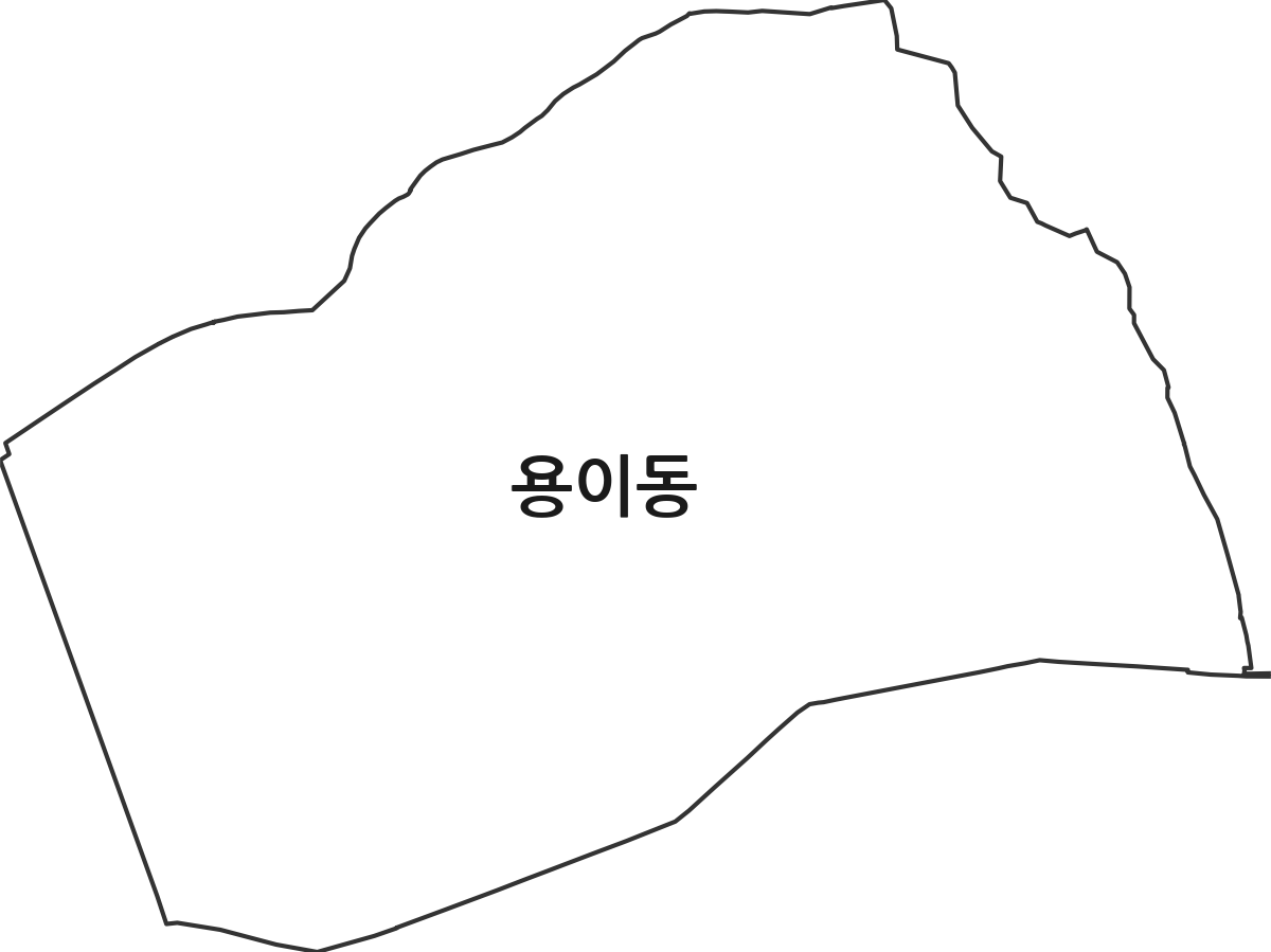 경기도 평택시 용이동 행정동 행정구역 경계 지도