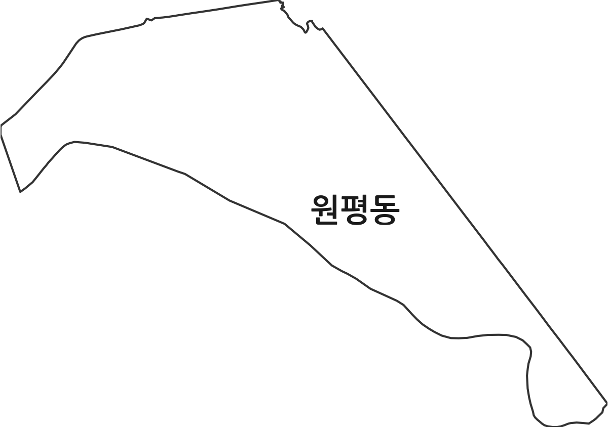 경기도 평택시 원평동 행정동 행정구역 경계 지도