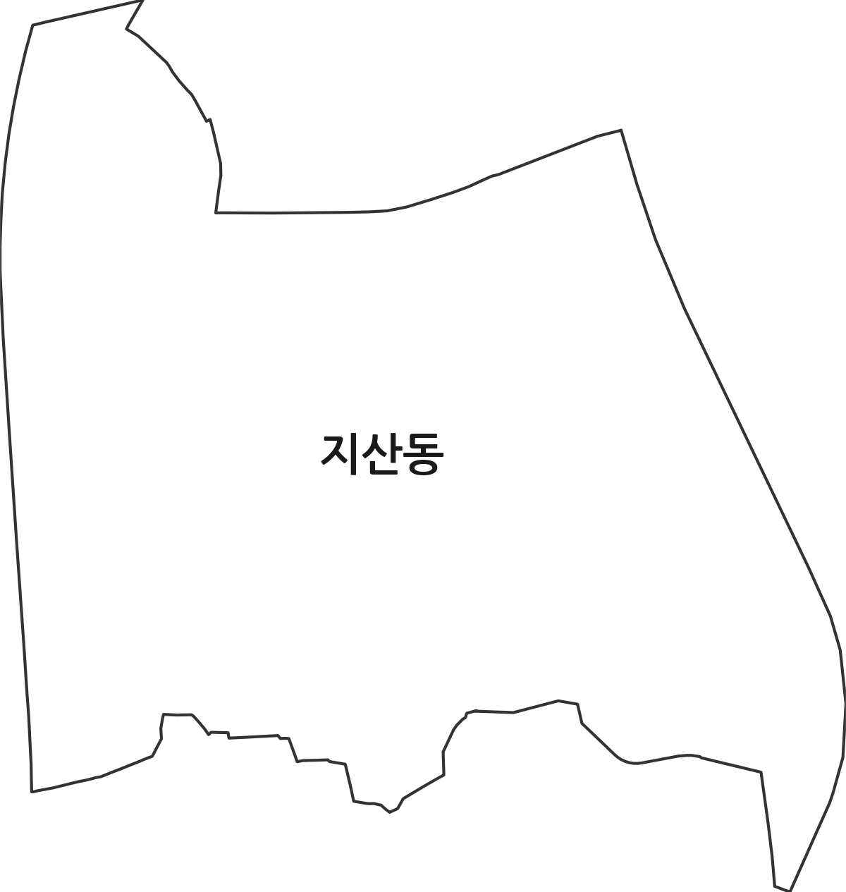 경기도 평택시 지산동 행정동 행정구역 경계 지도