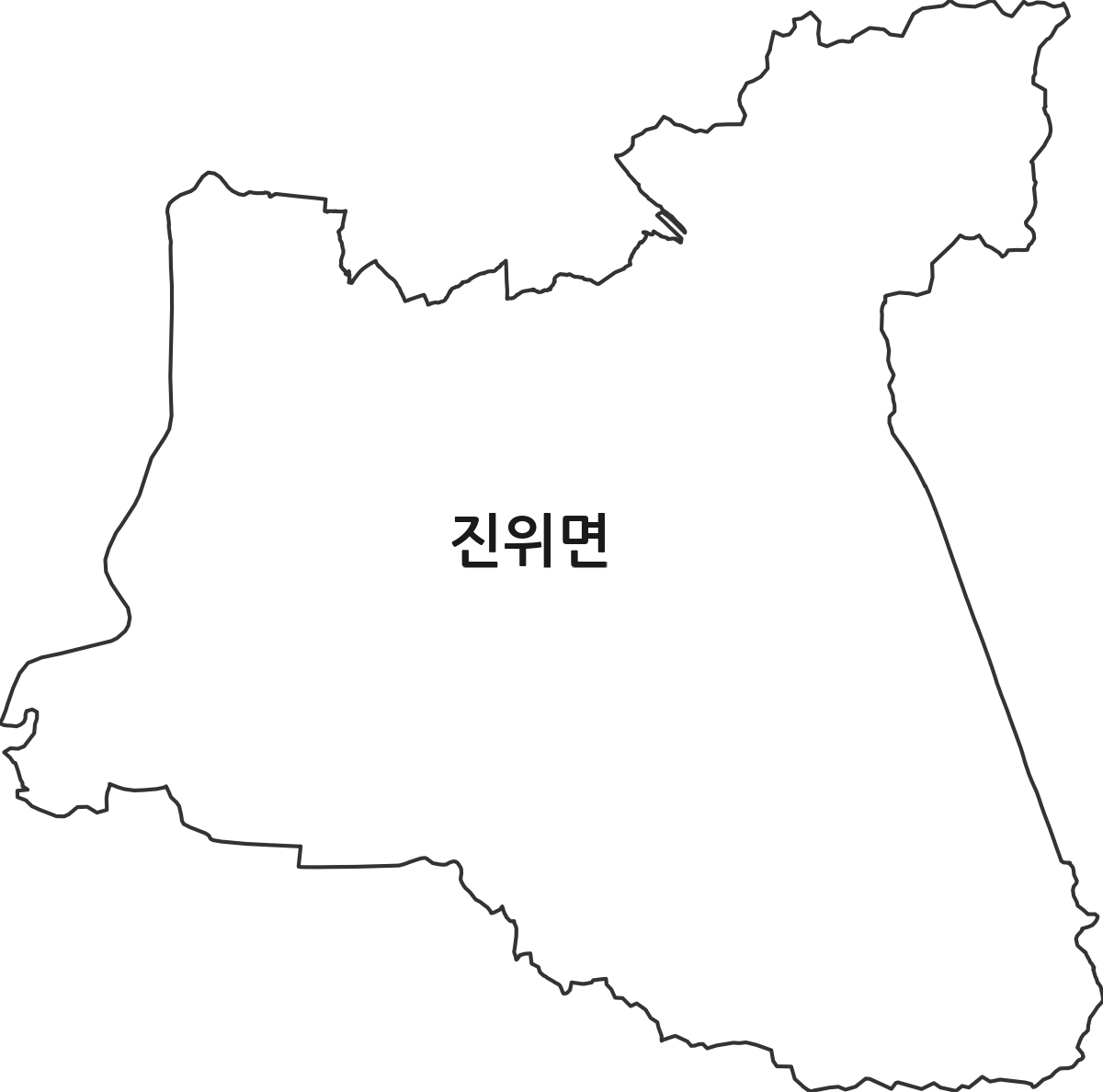 경기도 평택시 진위면 행정동 행정구역 경계 지도