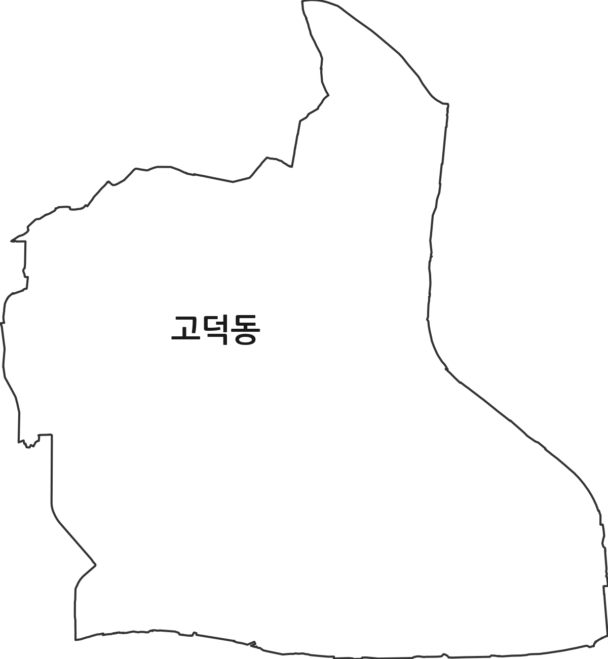경기도 평택시 고덕동 법정동 행정구역 경계 지도