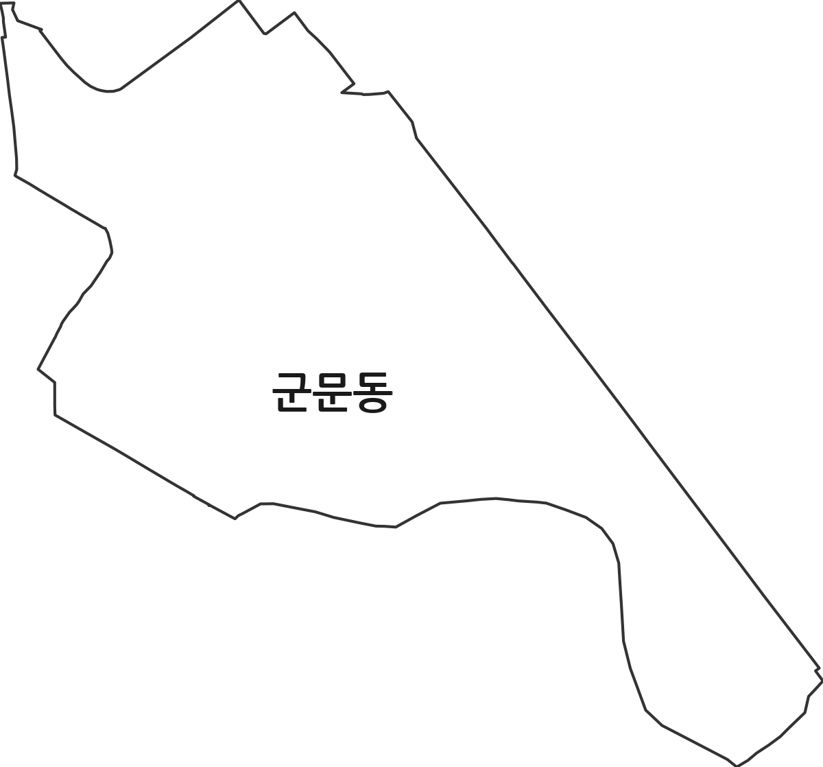 경기도 평택시 군문동 법정동 행정구역 경계 지도