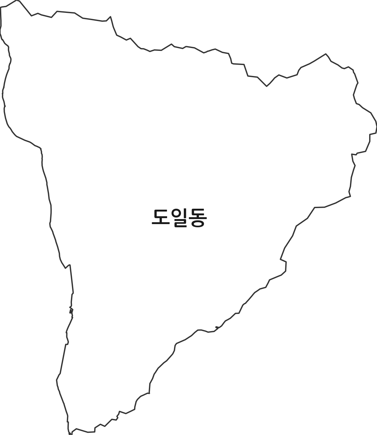 경기도 평택시 도일동 법정동 행정구역 경계 지도
