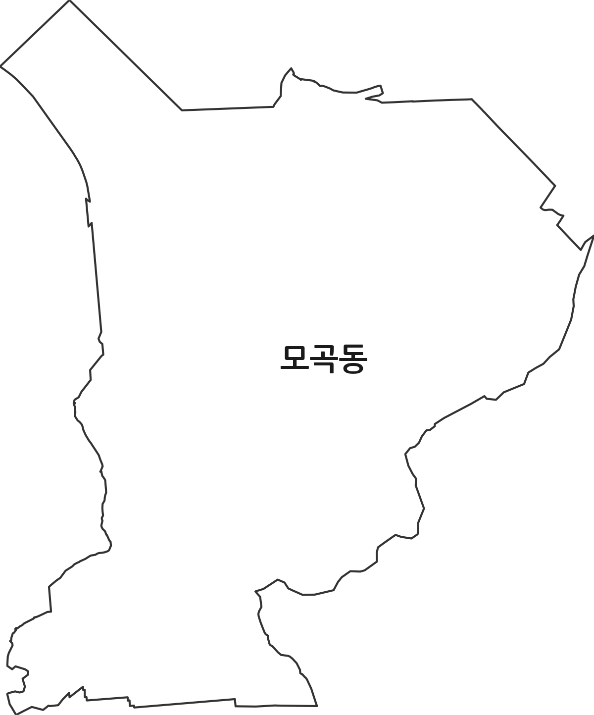 경기도 평택시 모곡동 법정동 행정구역 경계 지도