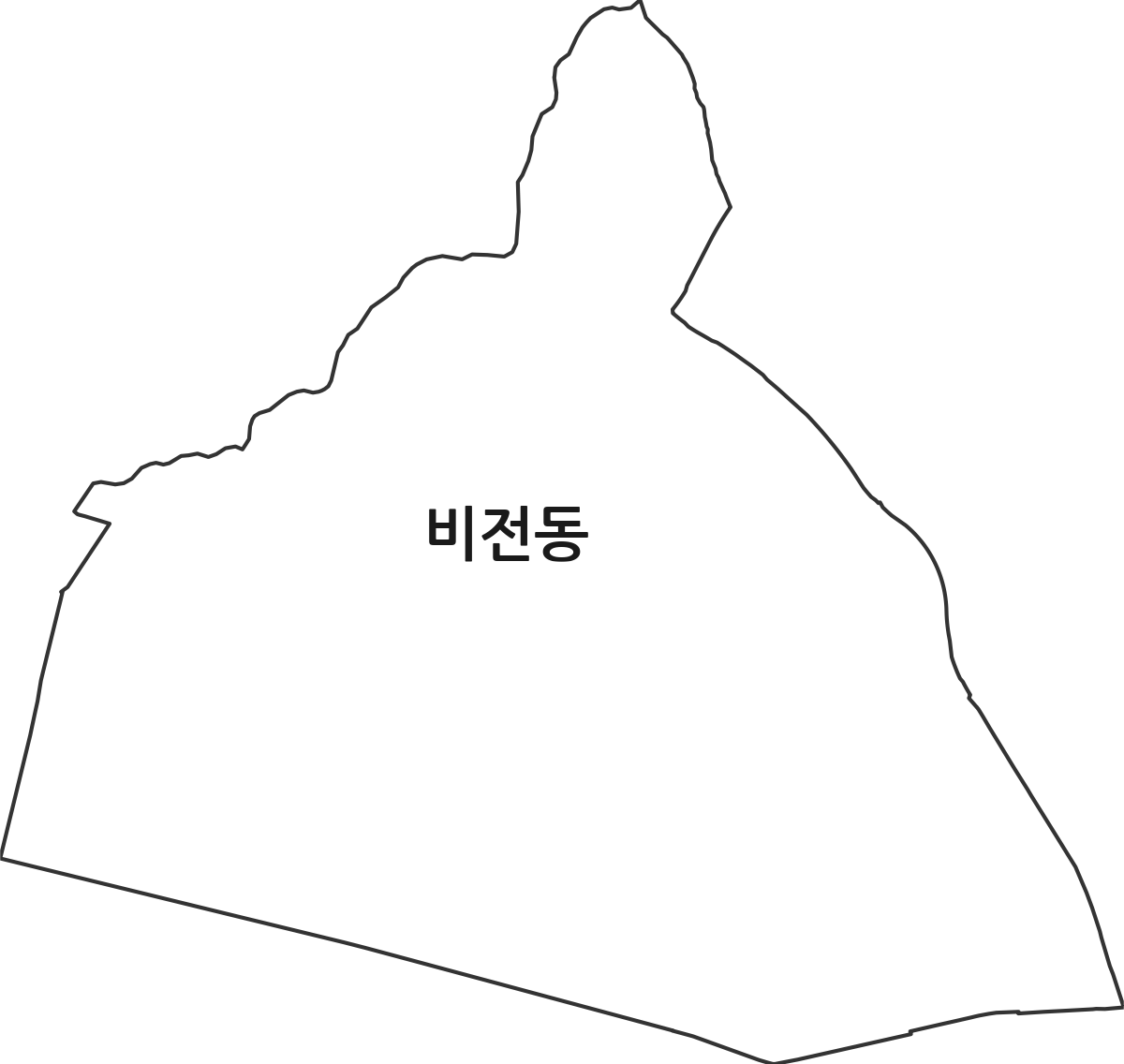 경기도 평택시 비전동 법정동 행정구역 경계 지도