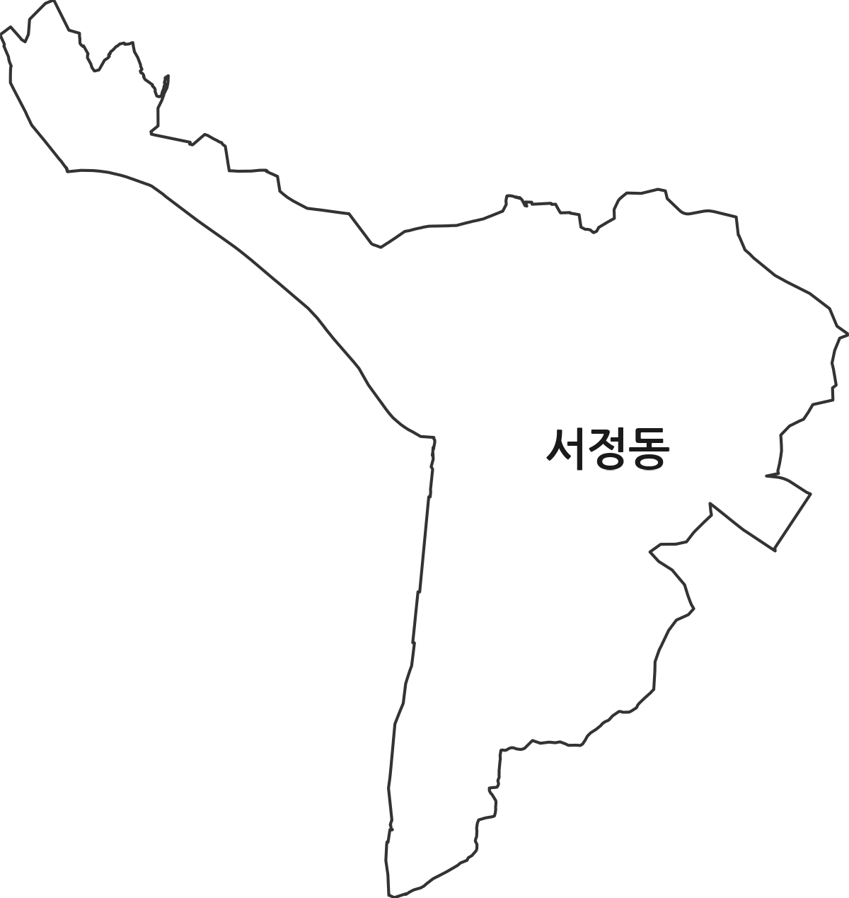 경기도 평택시 서정동 법정동 행정구역 경계 지도