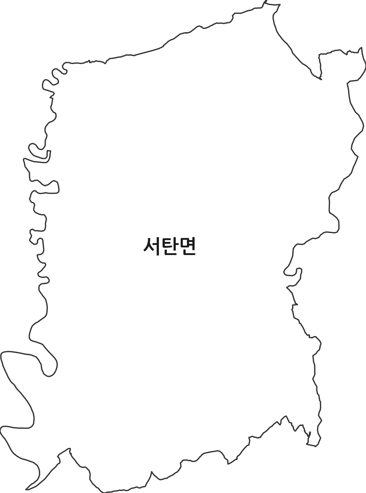 경기도 평택시 서탄면 법정동 행정구역 경계 지도