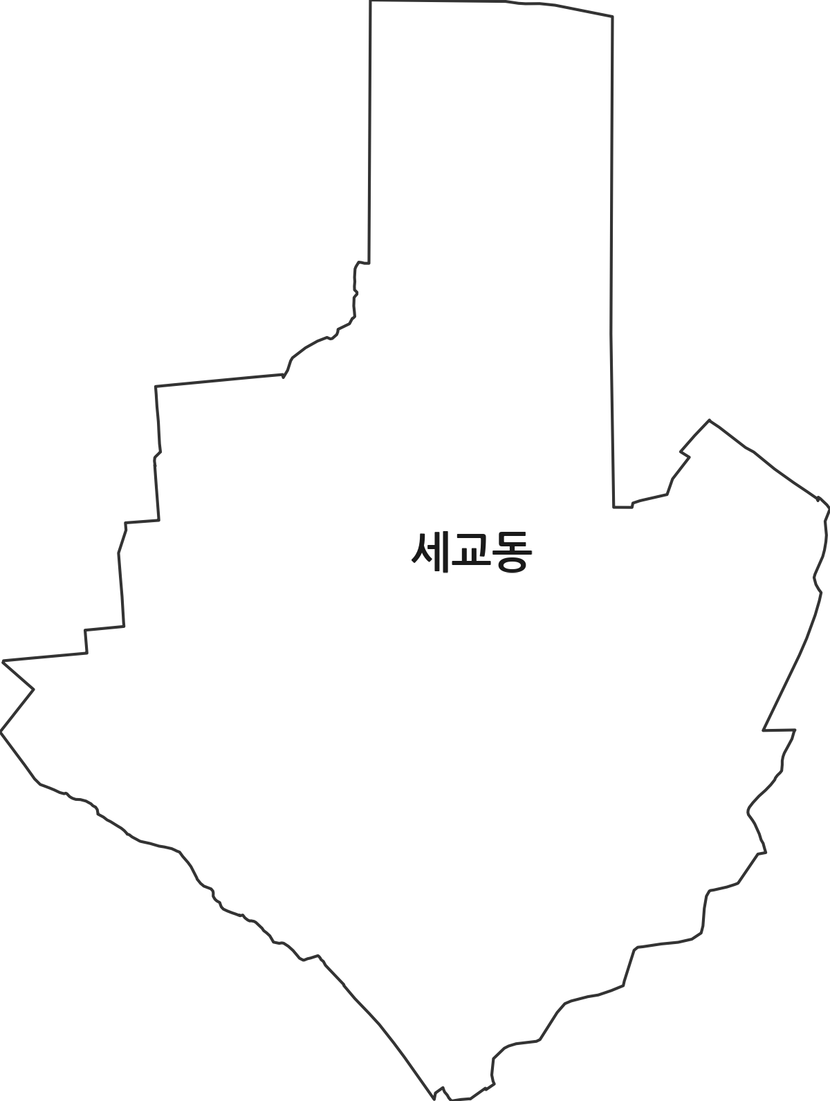 경기도 평택시 세교동 법정동 행정구역 경계 지도