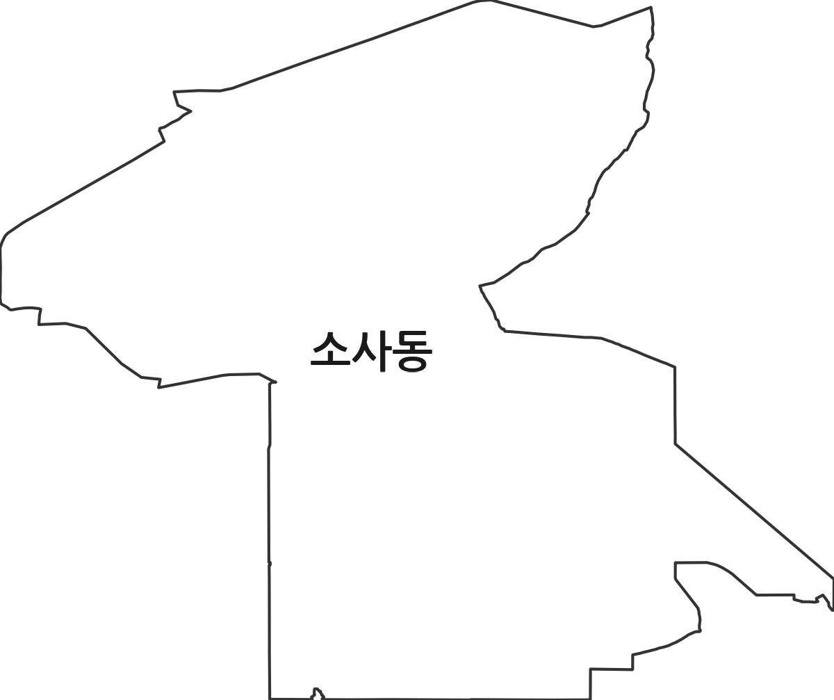 경기도 평택시 소사동 법정동 행정구역 경계 지도
