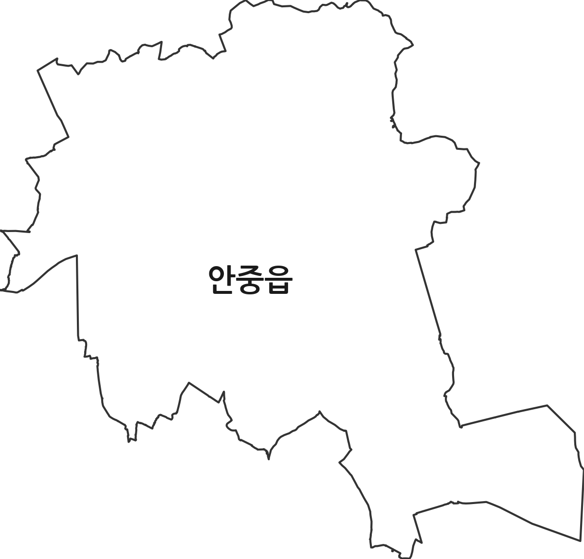 경기도 평택시 안중읍 법정동 행정구역 경계 지도