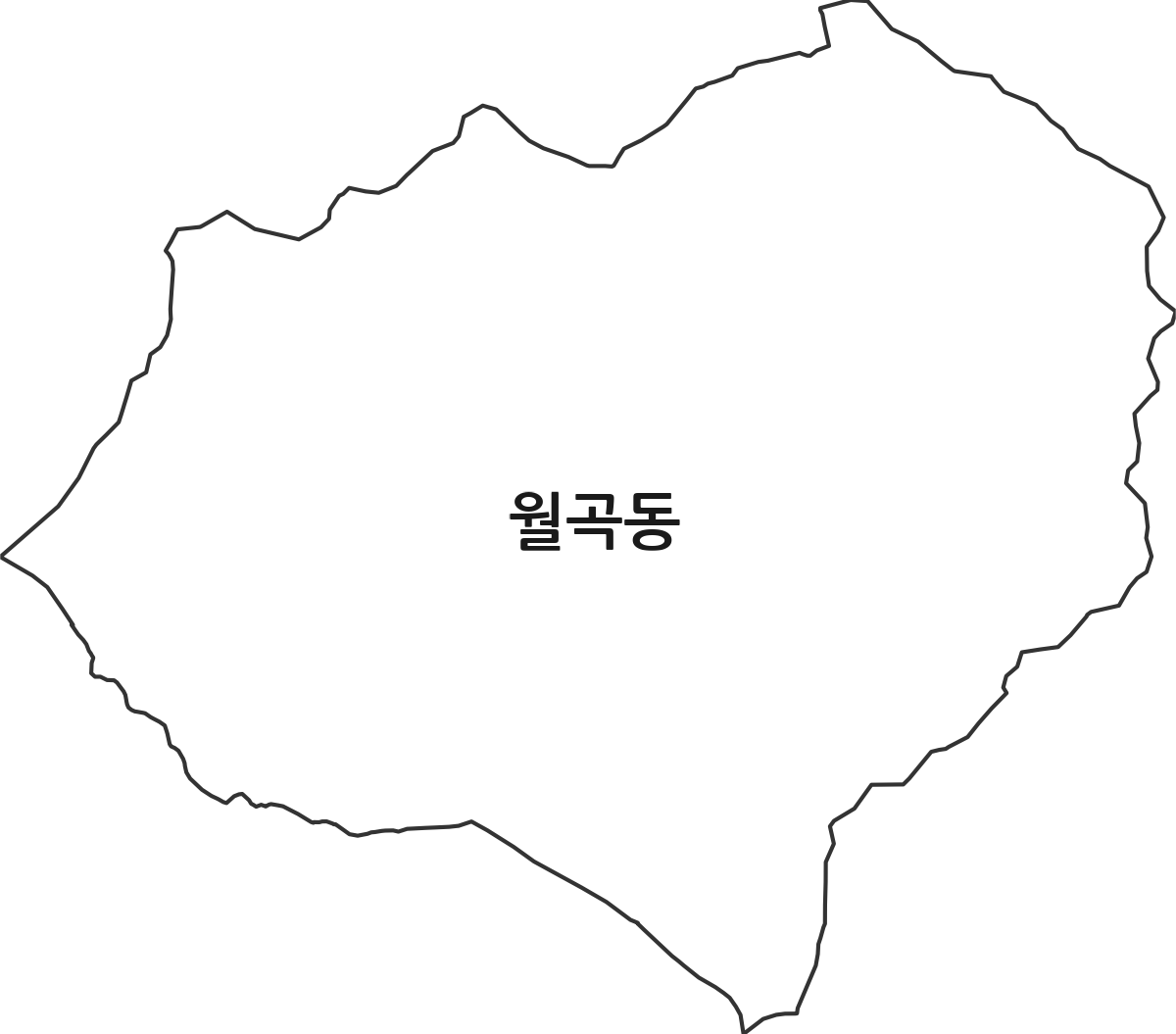 경기도 평택시 월곡동 법정동 행정구역 경계 지도