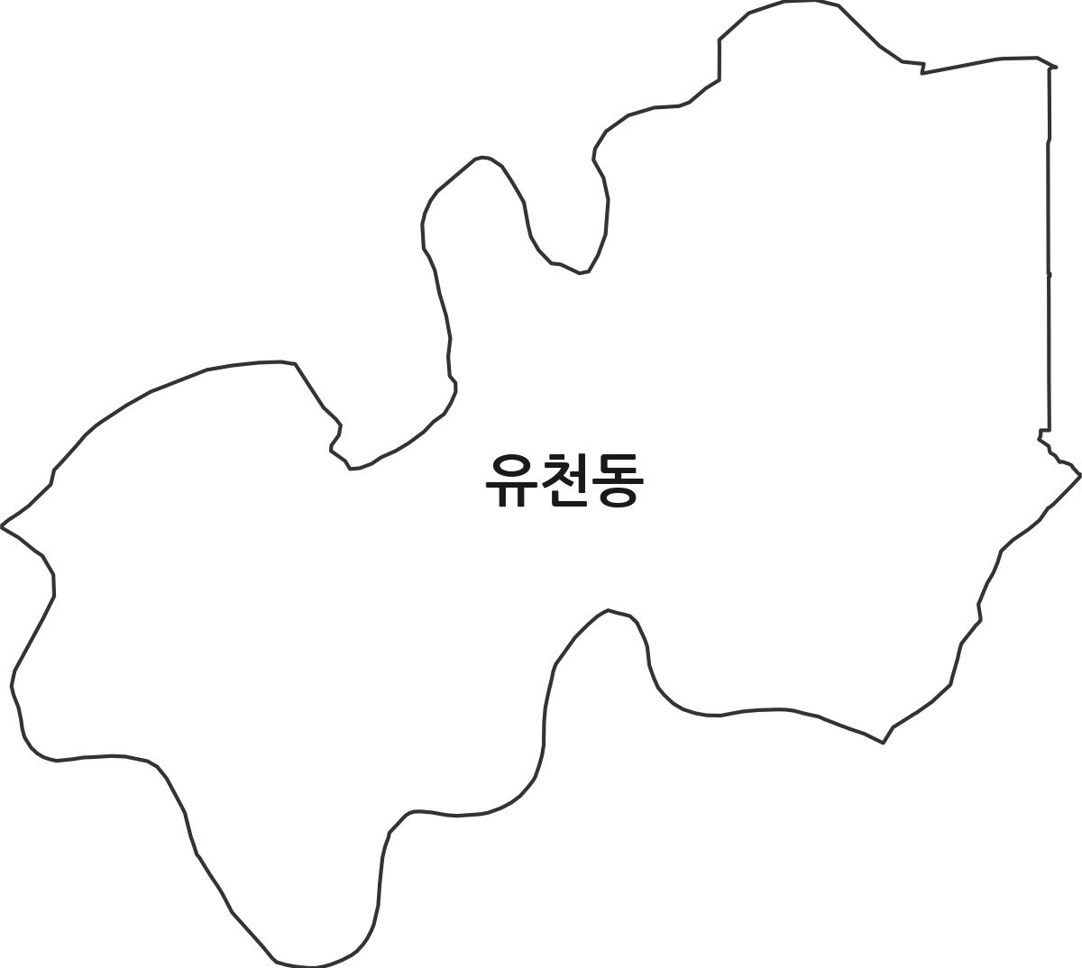 경기도 평택시 유천동 법정동 행정구역 경계 지도