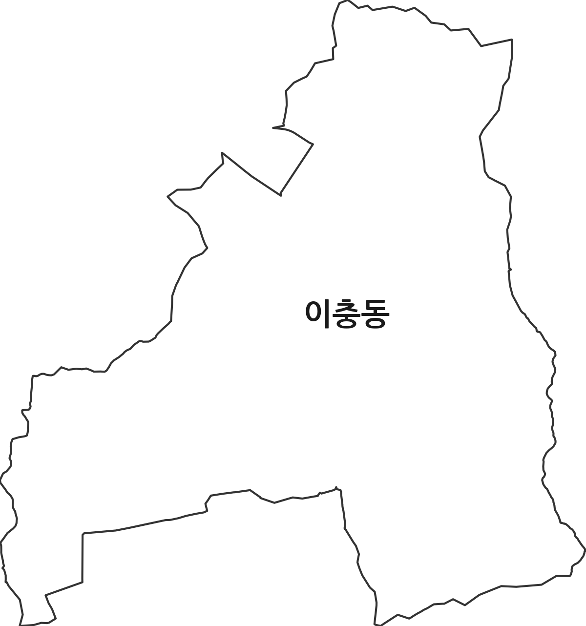 경기도 평택시 이충동 법정동 행정구역 경계 지도