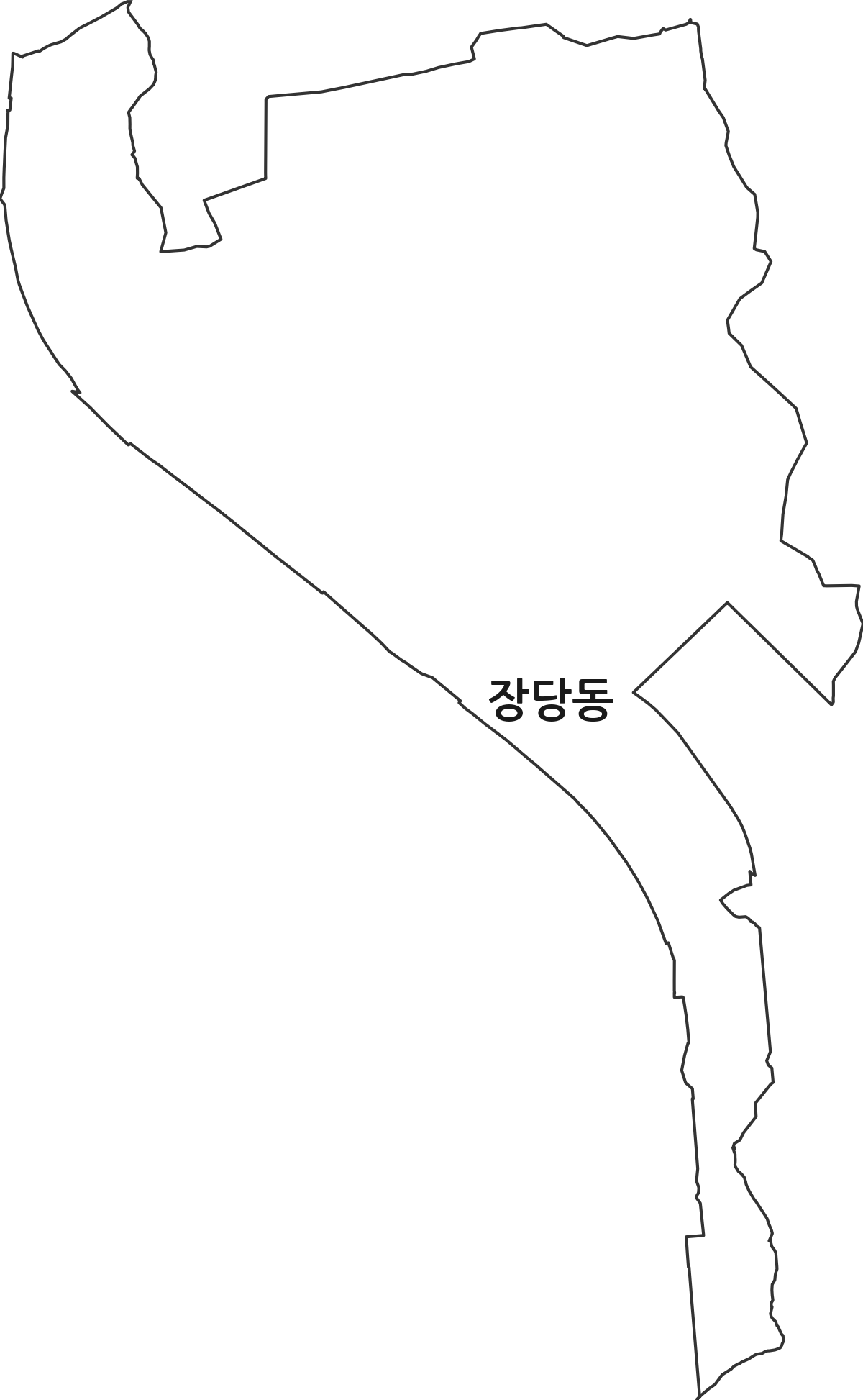 경기도 평택시 장당동 법정동 행정구역 경계 지도