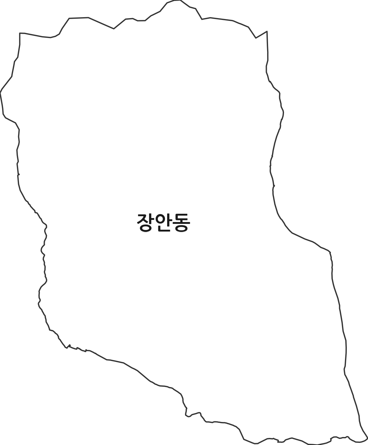 경기도 평택시 장안동 법정동 행정구역 경계 지도