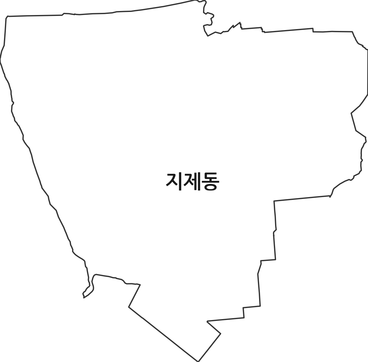 경기도 평택시 지제동 법정동 행정구역 경계 지도