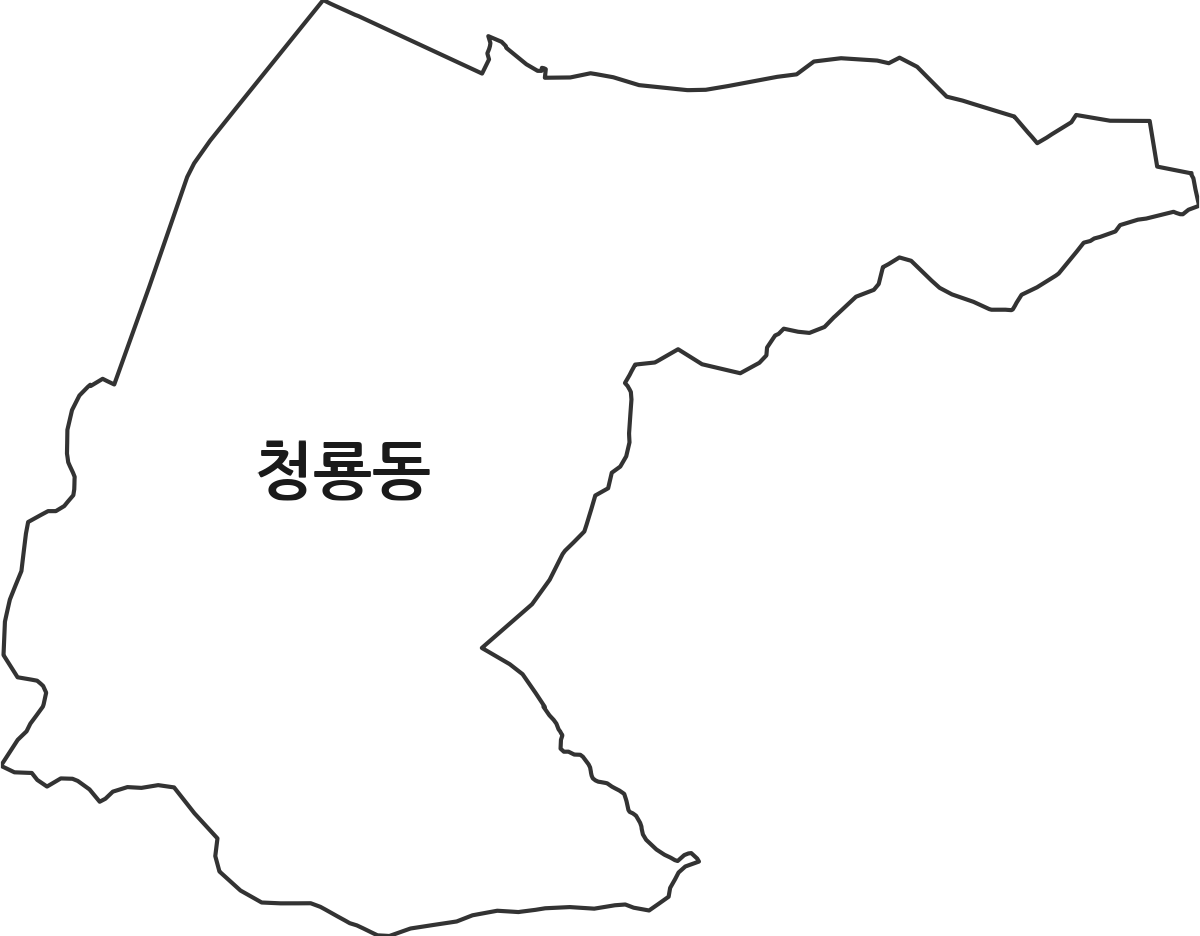 경기도 평택시 청룡동 법정동 행정구역 경계 지도