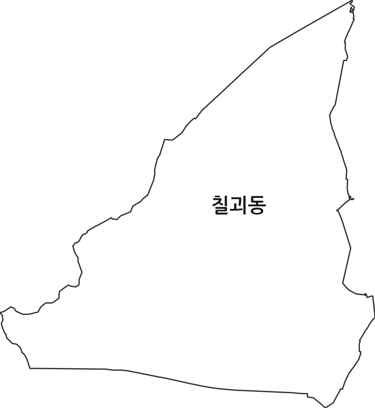 경기도 평택시 칠괴동 법정동 행정구역 경계 지도