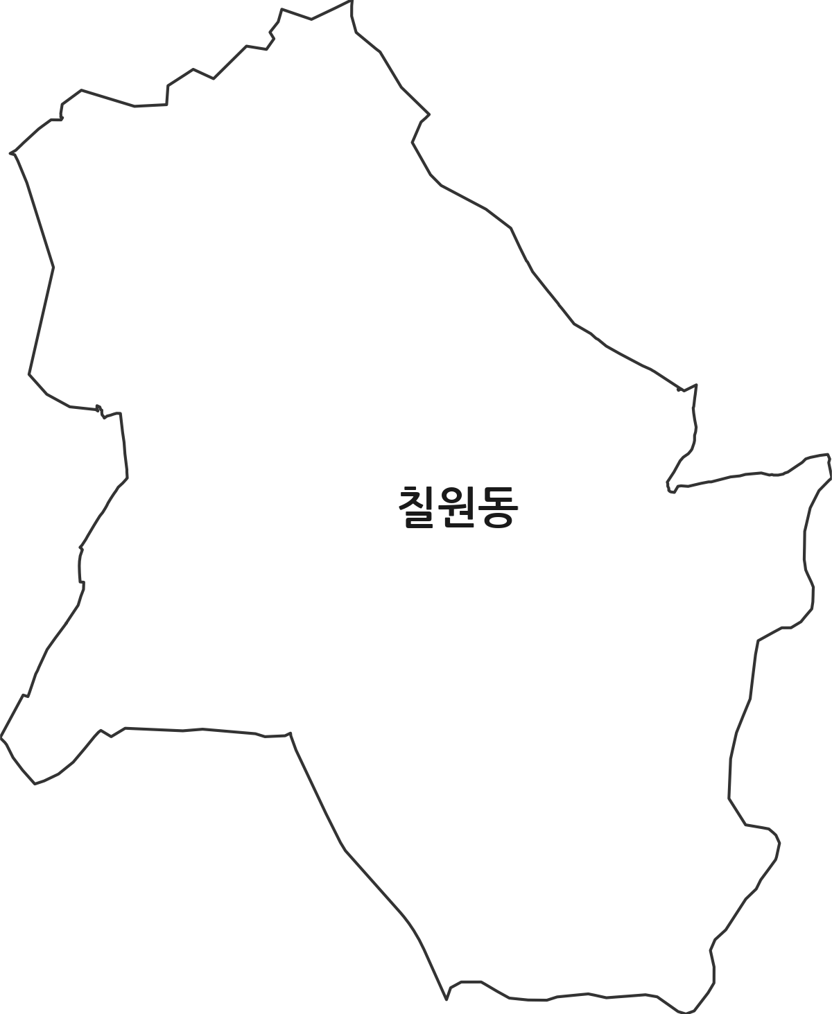 경기도 평택시 칠원동 법정동 행정구역 경계 지도