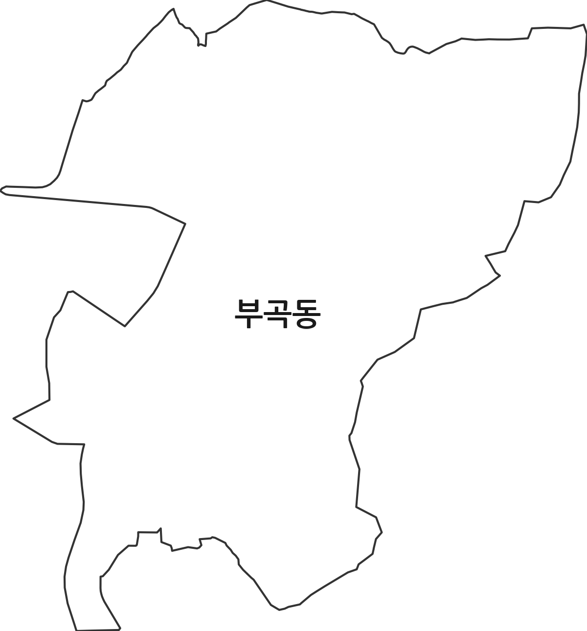 경기도 안산시 상록구 부곡동 행정동 행정구역 경계 지도