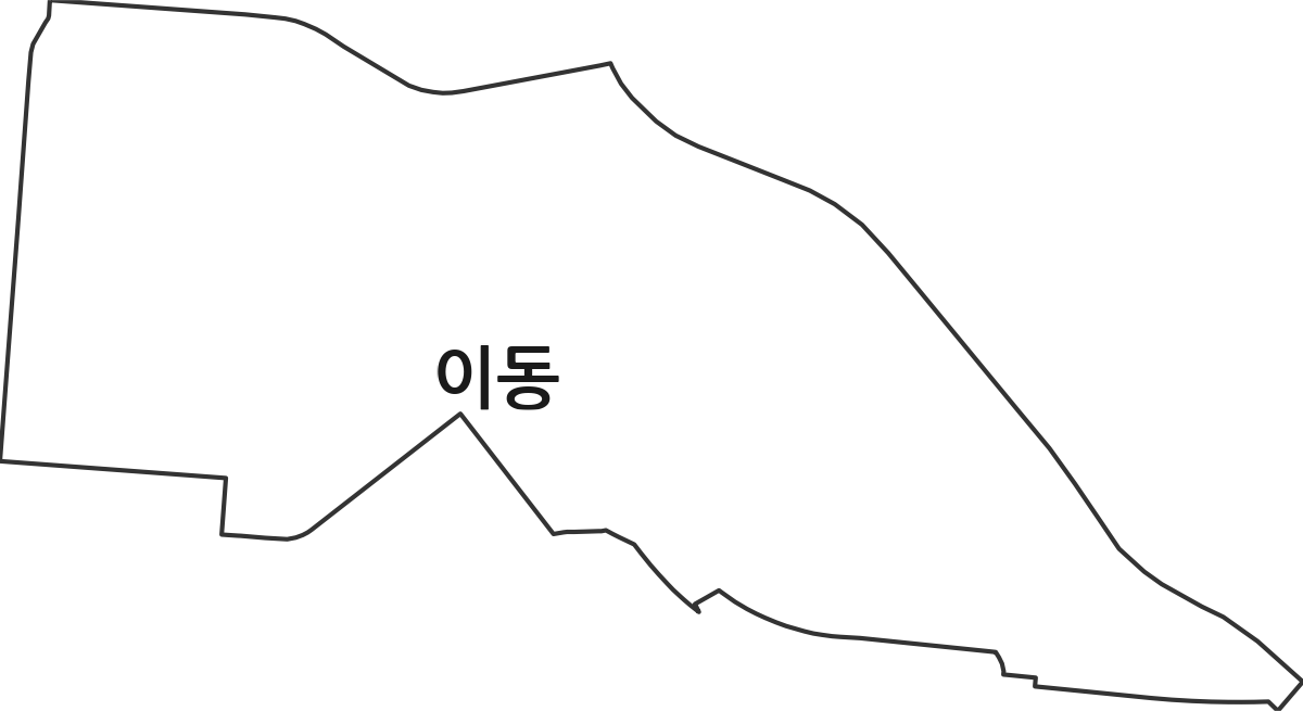 경기도 안산시 상록구 이동 행정동 행정구역 경계 지도