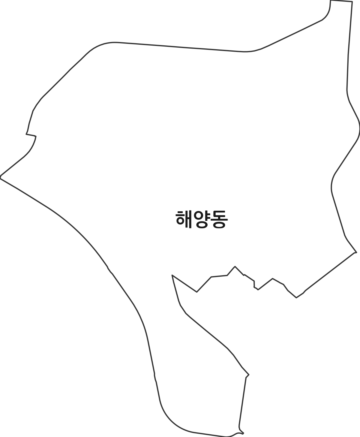 경기도 안산시 상록구 해양동 행정동 행정구역 경계 지도