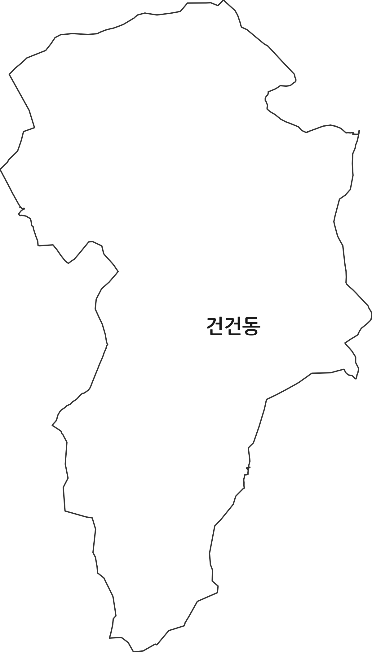 경기도 안산시 상록구 건건동 법정동 행정구역 경계 지도