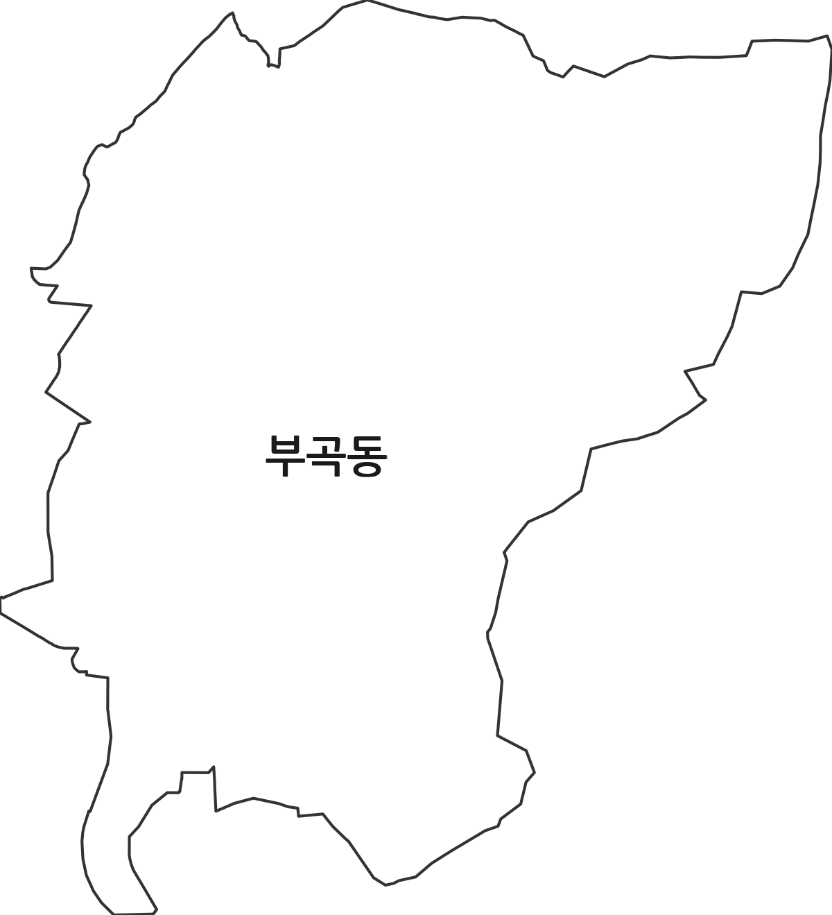 경기도 안산시 상록구 부곡동 법정동 행정구역 경계 지도