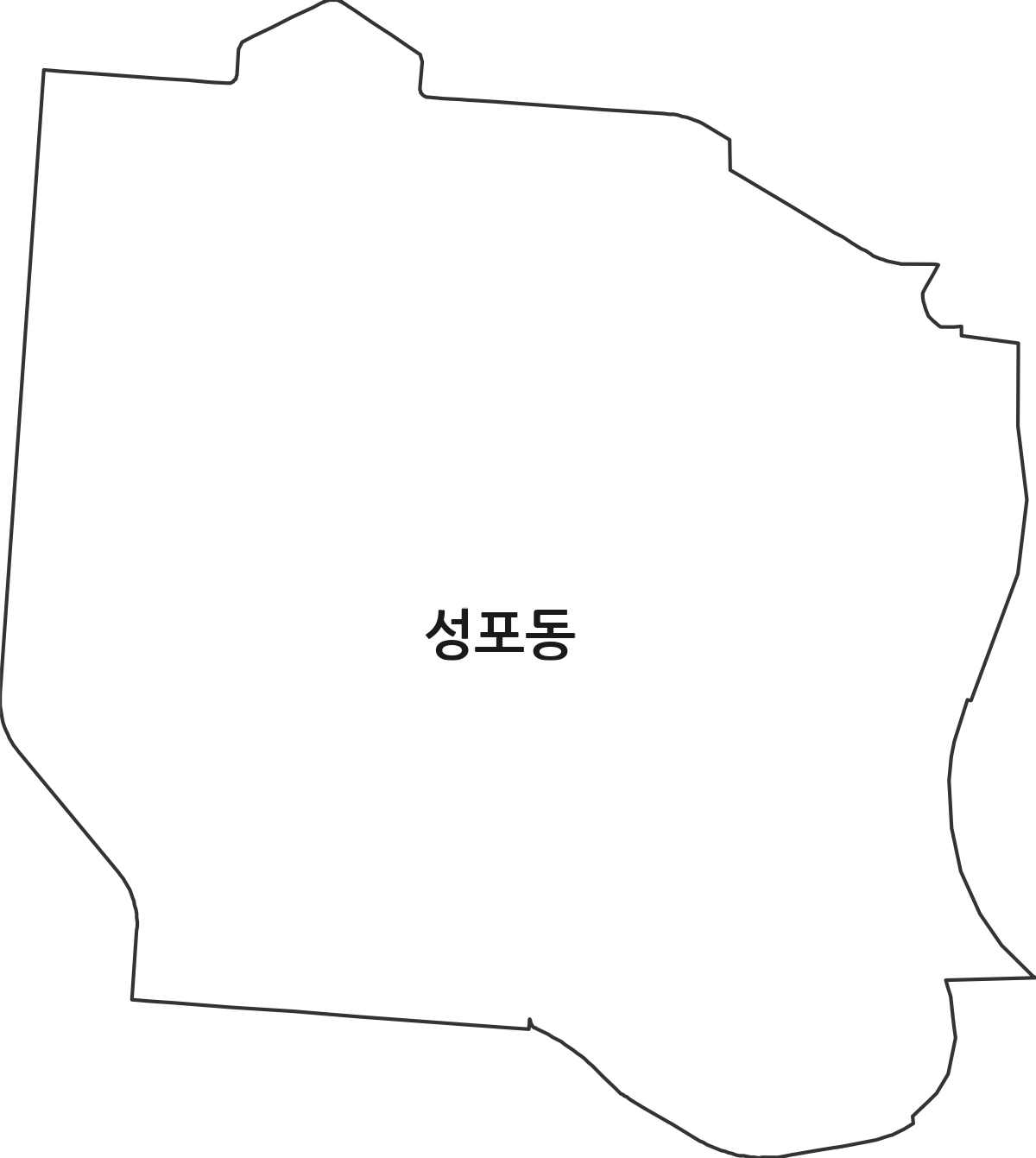 경기도 안산시 상록구 성포동 법정동 행정구역 경계 지도