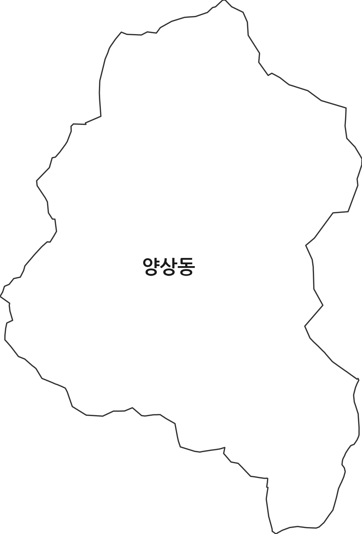 경기도 안산시 상록구 양상동 법정동 행정구역 경계 지도