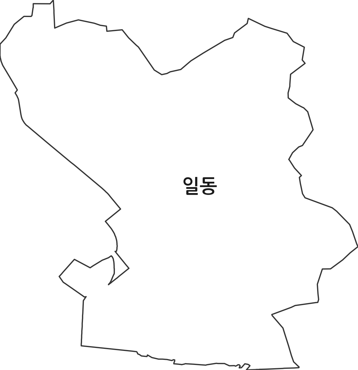 경기도 안산시 상록구 일동 법정동 행정구역 경계 지도