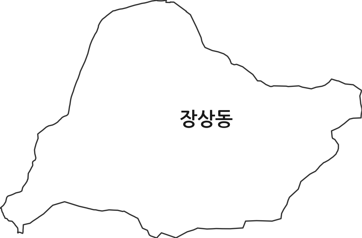 경기도 안산시 상록구 장상동 법정동 행정구역 경계 지도