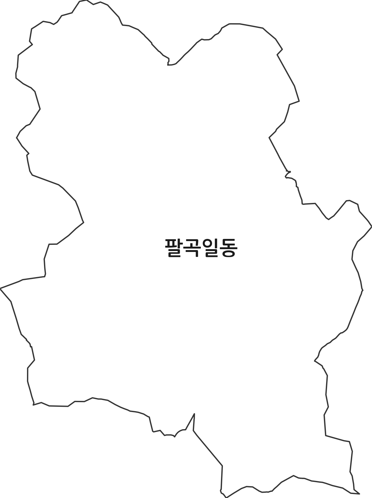 경기도 안산시 상록구 팔곡일동 법정동 행정구역 경계 지도