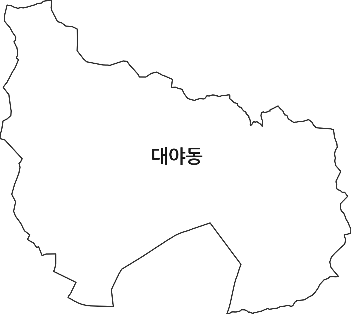 경기도 시흥시 대야동 행정동 행정구역 경계 지도