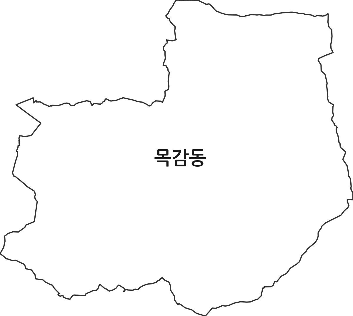 경기도 시흥시 목감동 행정동 행정구역 경계 지도